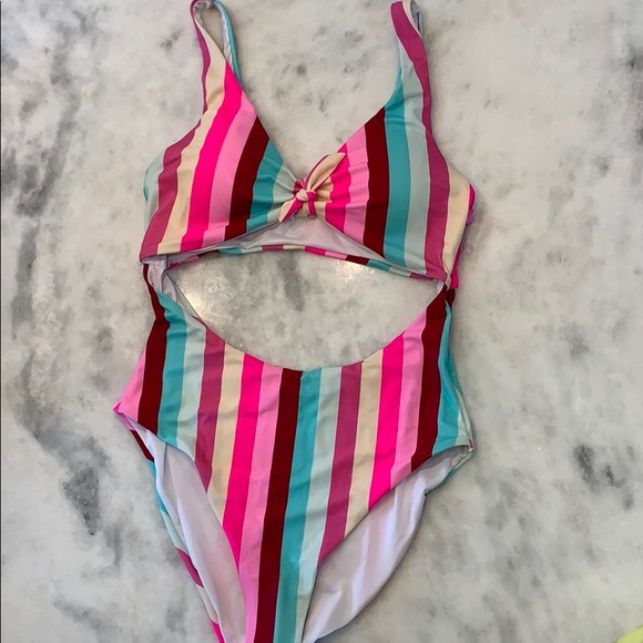 Other - Stripe One piece Swimsuit